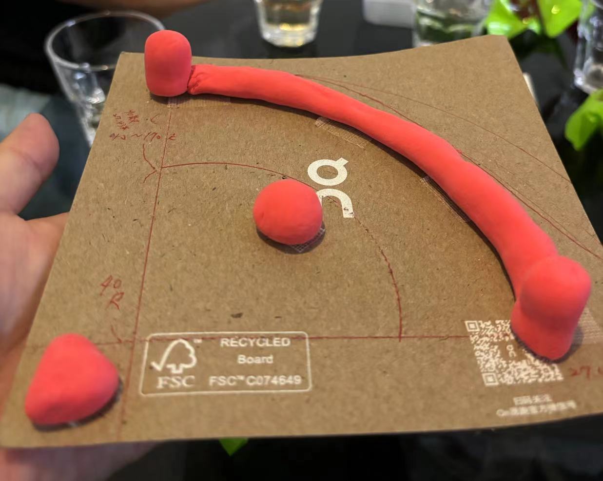 ▲自制的棒球场示意图